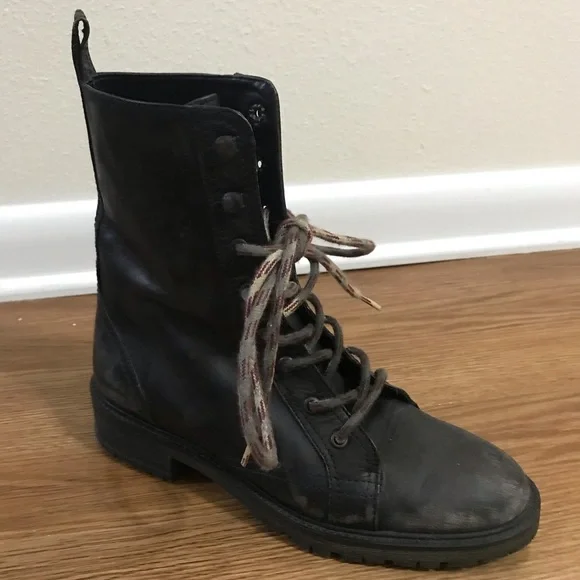 Zara distressed combat boot - Picture 4 of 9